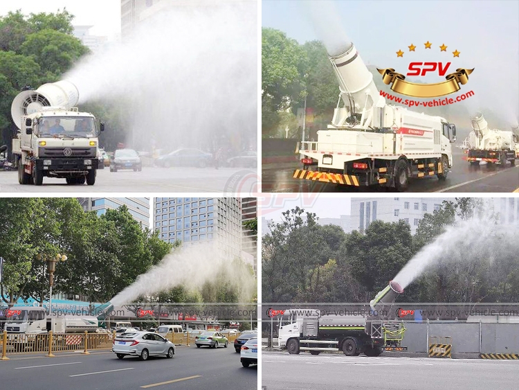 Disinfectant Spraying Truck - Spraying Effect